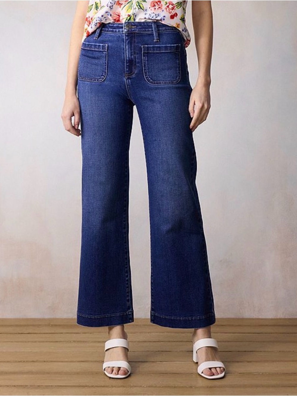 LC Lauren Conrad Wide Leg Super High Rise Jeans Size 6, worn once